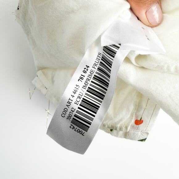 Cyrillus Paris Fruit Print Dress White Metallic Stripe Girls - 18-24 24 Months - Picture 7 of 9